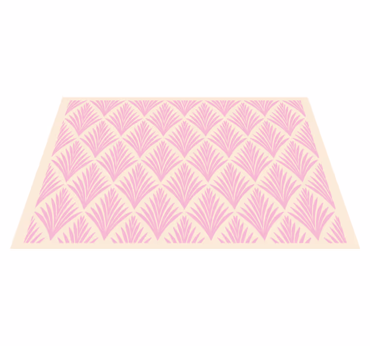 Pastel palm retro pattern original placemats - TenStickers