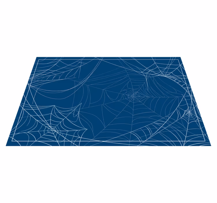 Blue halloween cobweb Halloween placemats - TenStickers