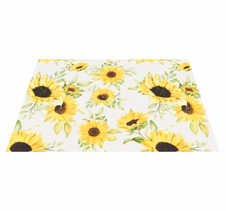 Cute watercolor sunflower original placemats - TenStickers