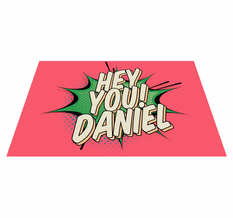 Personalizable placemat hey you! customized - TenStickers