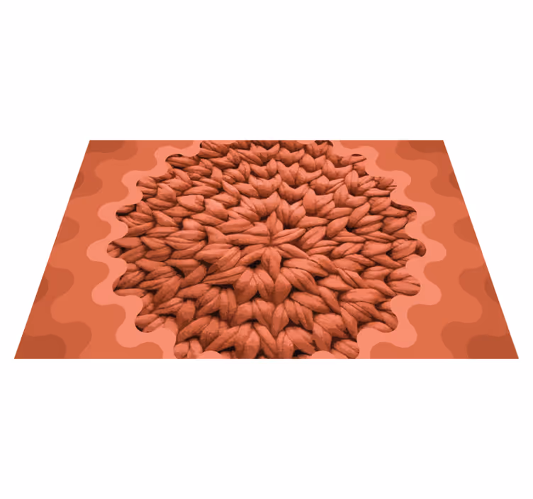 Textured leaf motif placemat - TenStickers