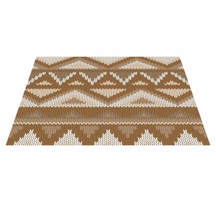 Golden  white zig zag fiber textured placemats - TenStickers