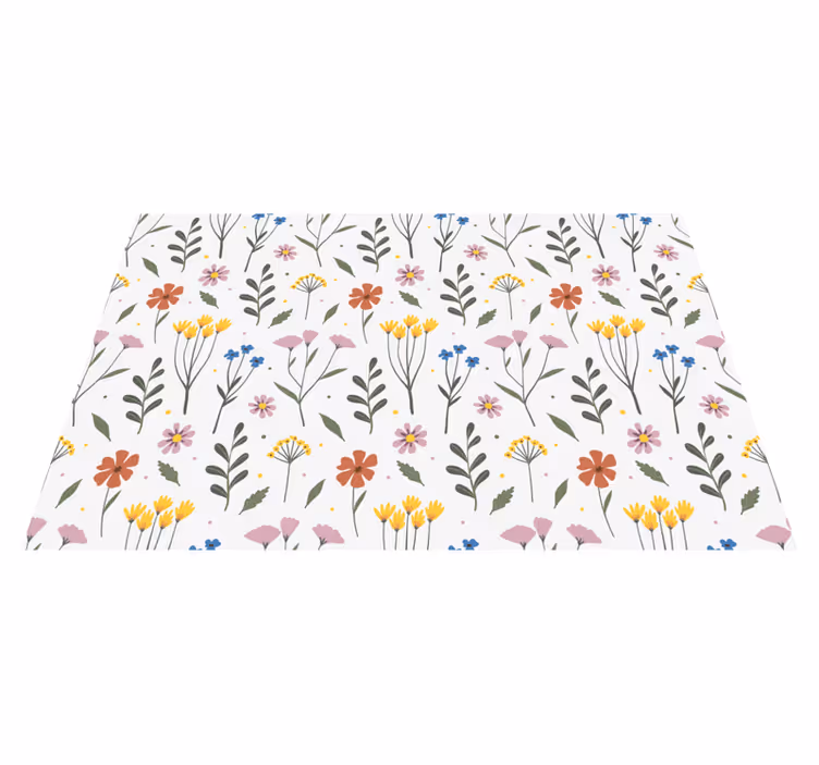 Original placemat with floral design features - TenStickers