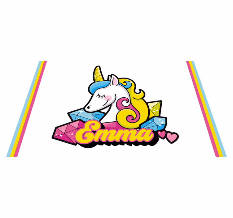 Children placemat unicorn gem design - TenStickers