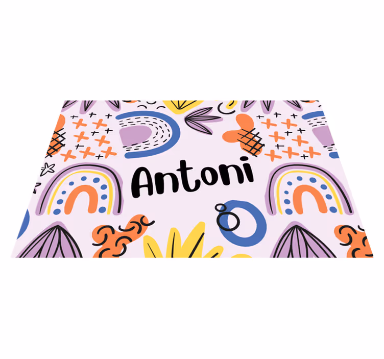 Children placemat colorful rainbow designs - TenStickers