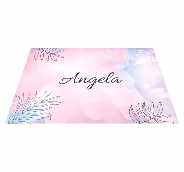 Personalizable placemat elegant floral design - TenStickers