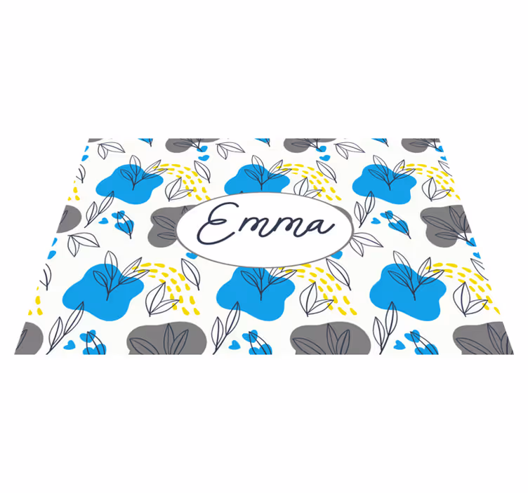 Personalizable placemat custom flower arrangement - TenStickers