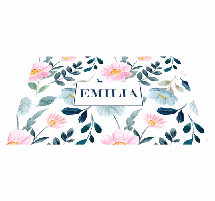 Personalizable placemat personalized floral placemat - TenStickers