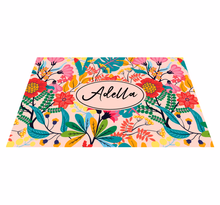 Vintage colors flower personalised place mats - TenStickers