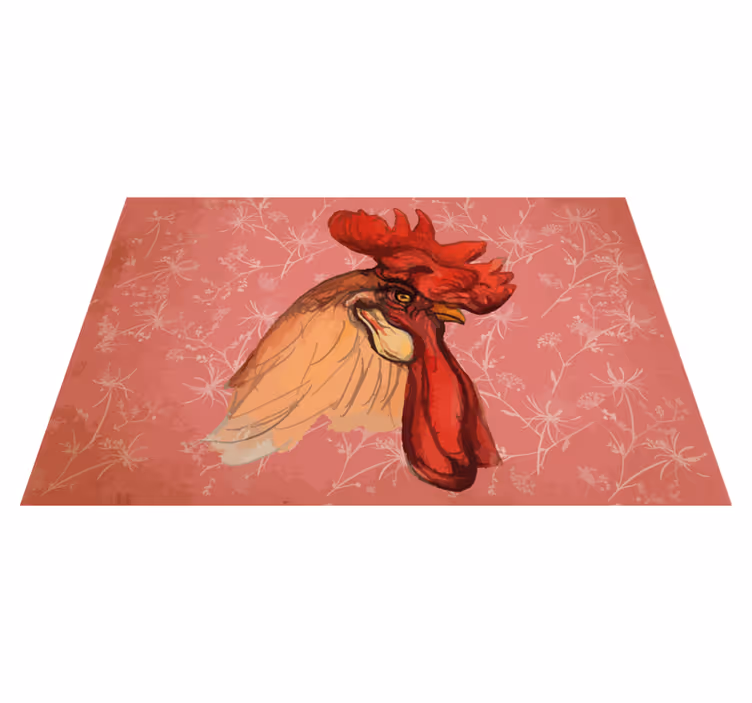 Original placemat rooster head design - TenStickers