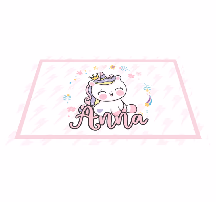 Children placemat with adorable unicorn design - TenStickers
