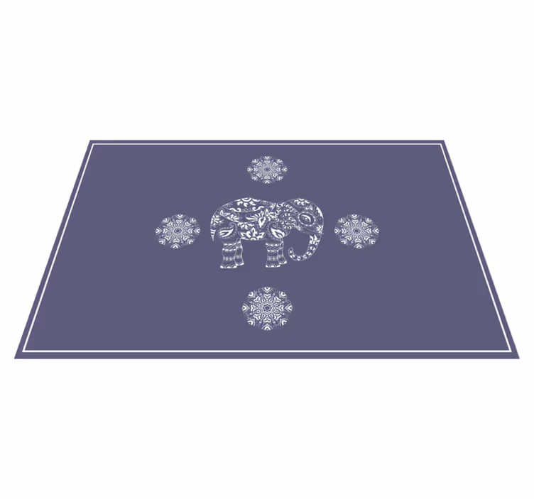 Original placemat elephant pattern design - TenStickers