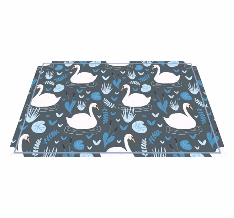 Original placemat with swan pattern design - TenStickers