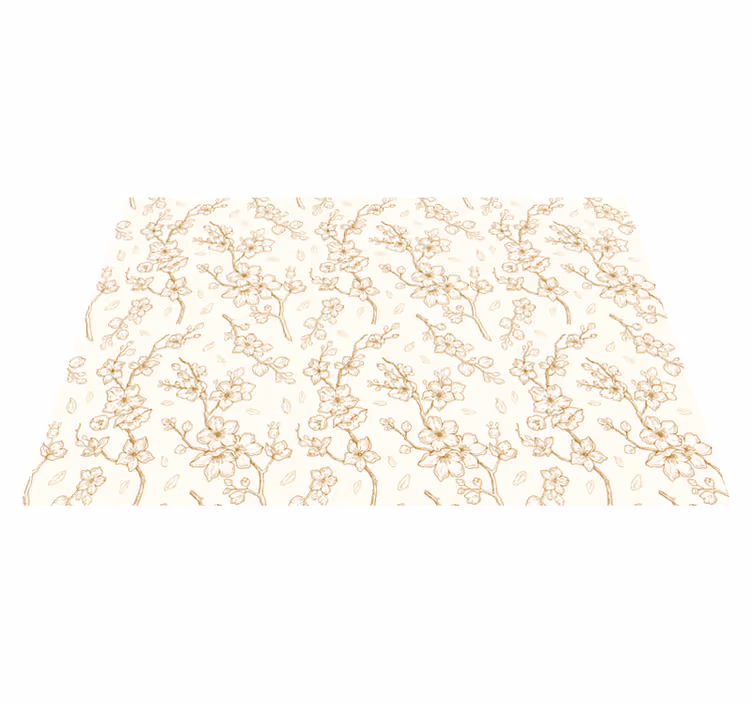 Cream flower sakura blossom elegant placemats - TenStickers
