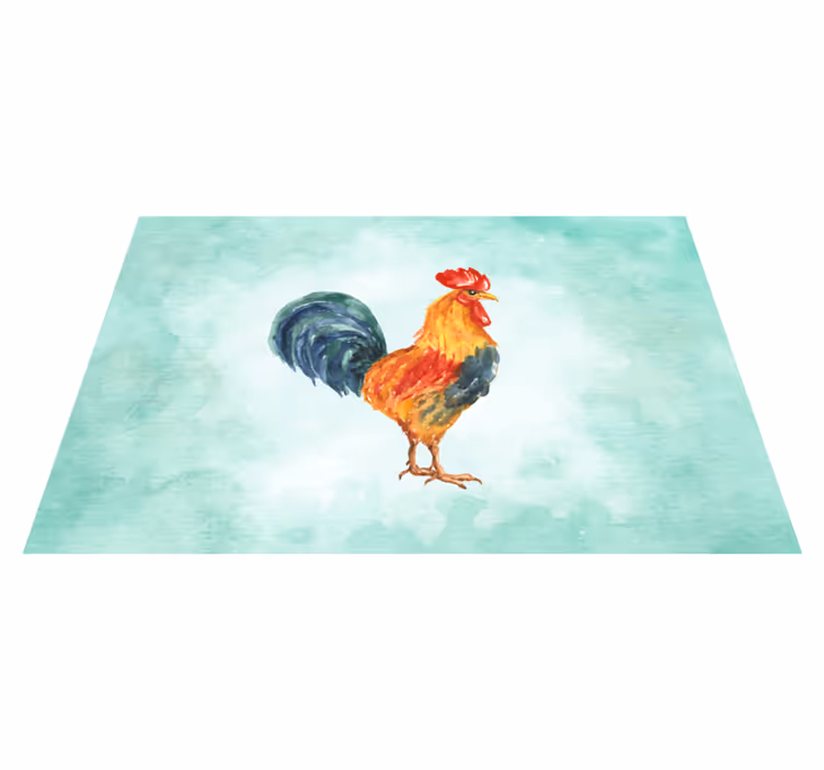 Original placemat colorful rooster design - TenStickers