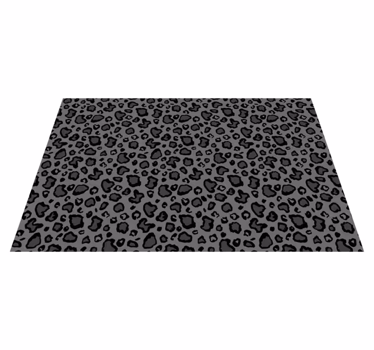 Dark gray and black leopard pattern placemats - TenStickers