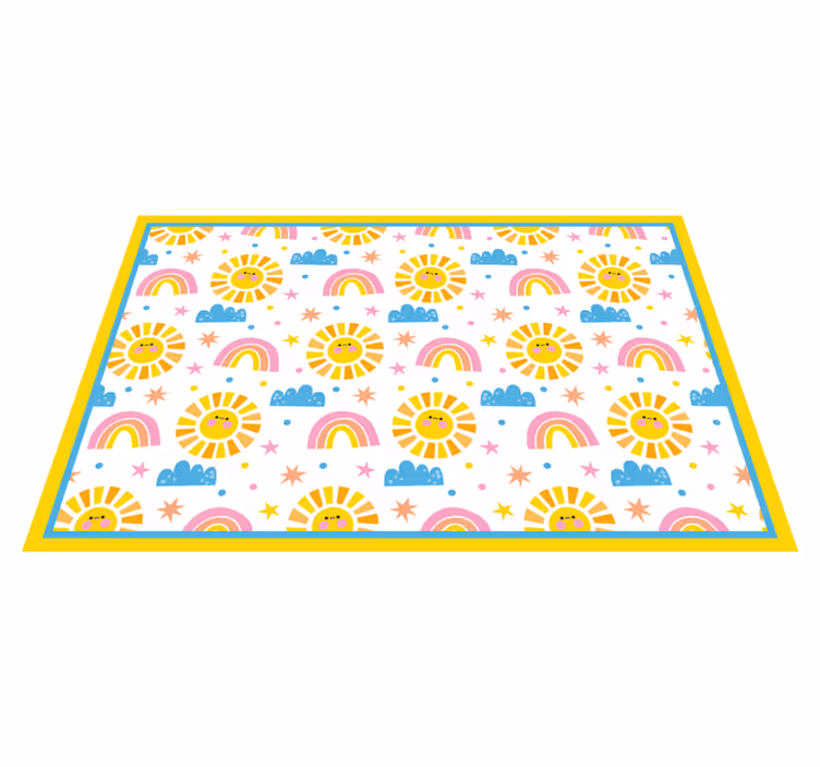 Children placemat sunny rainbow design - TenStickers