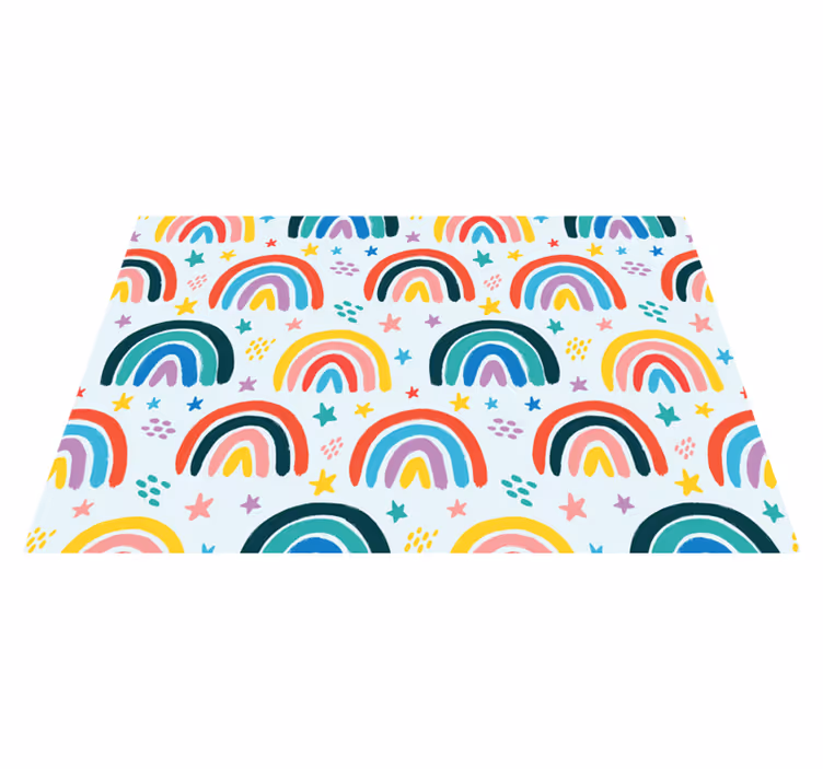 Lively rainbow elements children placemat - TenStickers