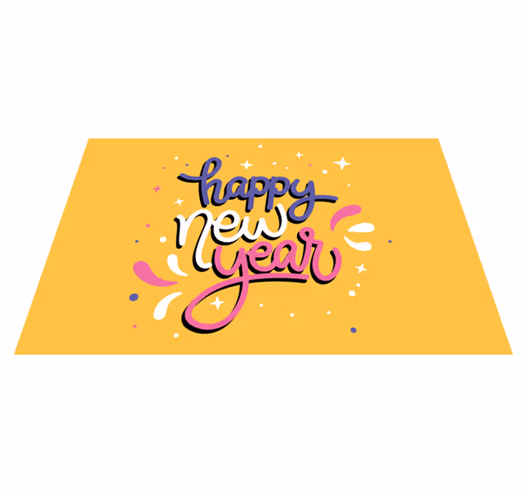 Christmas placemat happy new year design - TenStickers