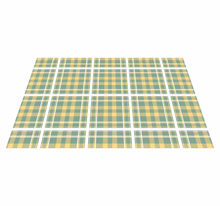 Checkered pattern textile placemat - TenStickers