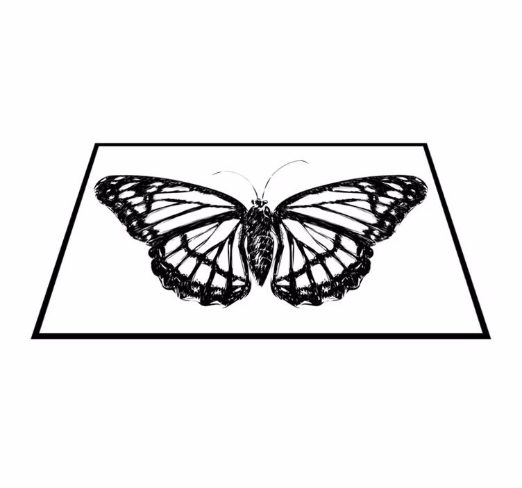 Black and White Butterfly original placemats - TenStickers