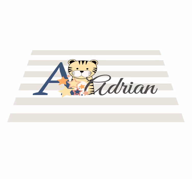 Children placemat cute tiger design - TenStickers