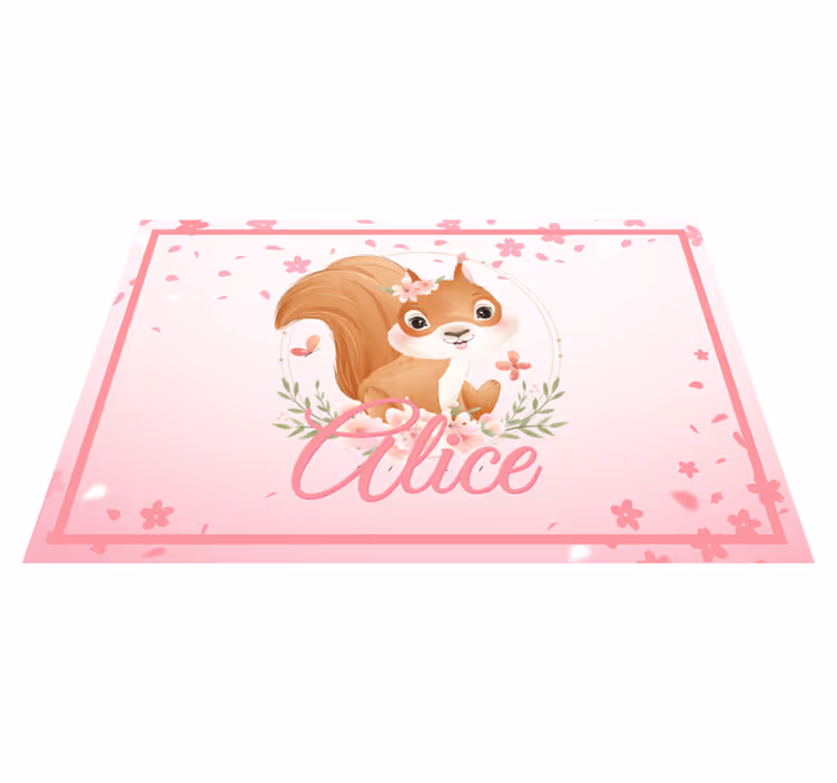 Children placemat with adorable squirrel design - TenStickers