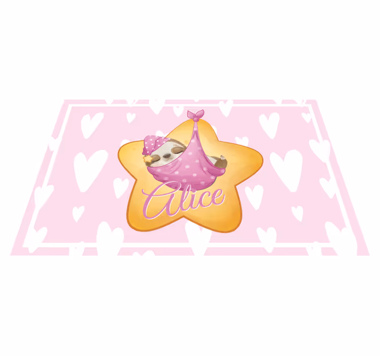 Children placemat sloth in star - TenStickers