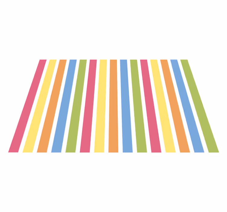 Horizontal multicolor striped modern placemats - TenStickers