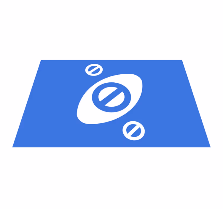 Modern placemat in minimalist blue design - TenStickers