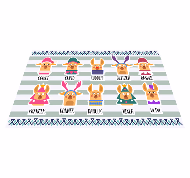 Original placemat reindeer character set - TenStickers