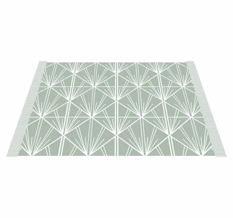 Modern art green white deco pattern placemats - TenStickers