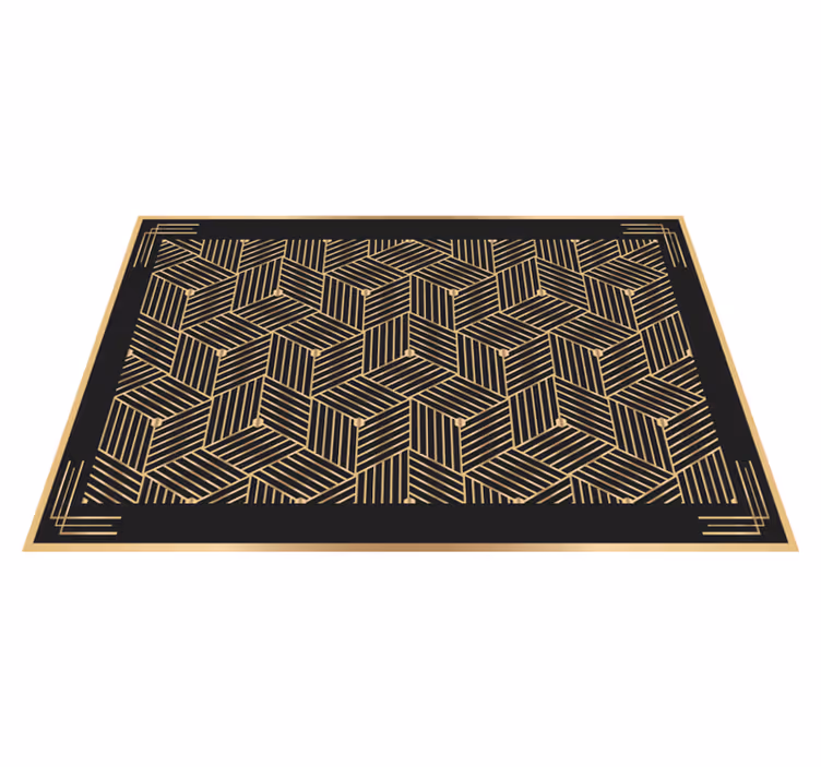 Geometric golden pattern placemat - TenStickers