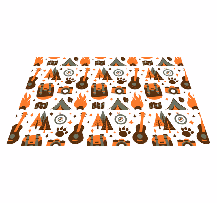 Children placemat camping adventure theme - TenStickers