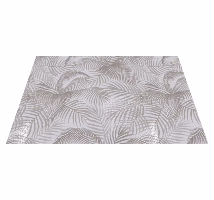 Gray 80's elegant botanical original placemats - TenStickers