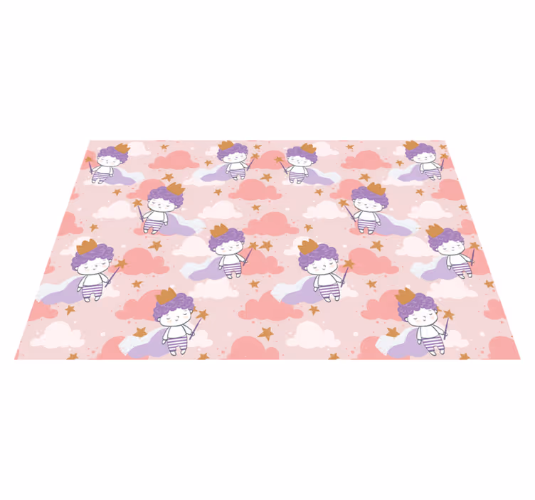 Children placemat with cute animated characters - TenStickers