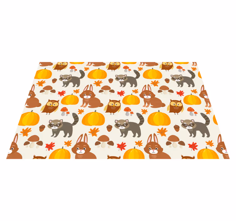 Children placemat with cute animal friends - TenStickers