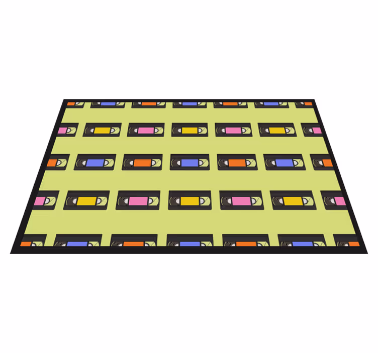 Original placemat colorful video tape design - TenStickers