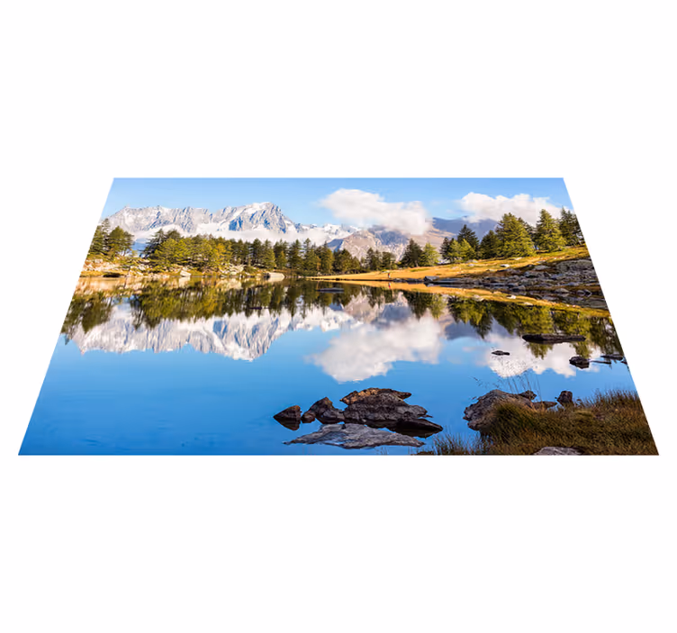 Modern placemat scenic mountain view - TenStickers
