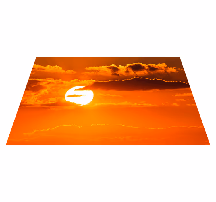 Modern placemat sunset sky landscape - TenStickers