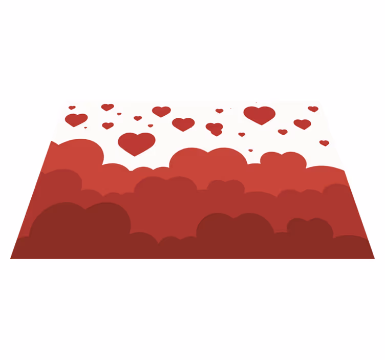 Original placemat hearts cloud design - TenStickers