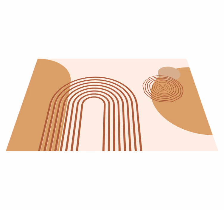 Modern placemat with layered curved design - TenStickers