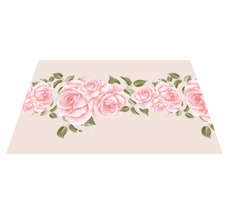 Vintage pink rose pattern elegant placemats - TenStickers