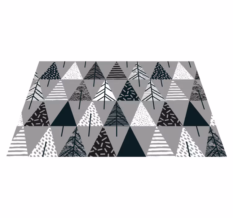 Christmas placemat with stylized pine tree design - TenStickers