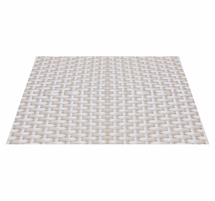 White rattan effect textured placemats - TenStickers