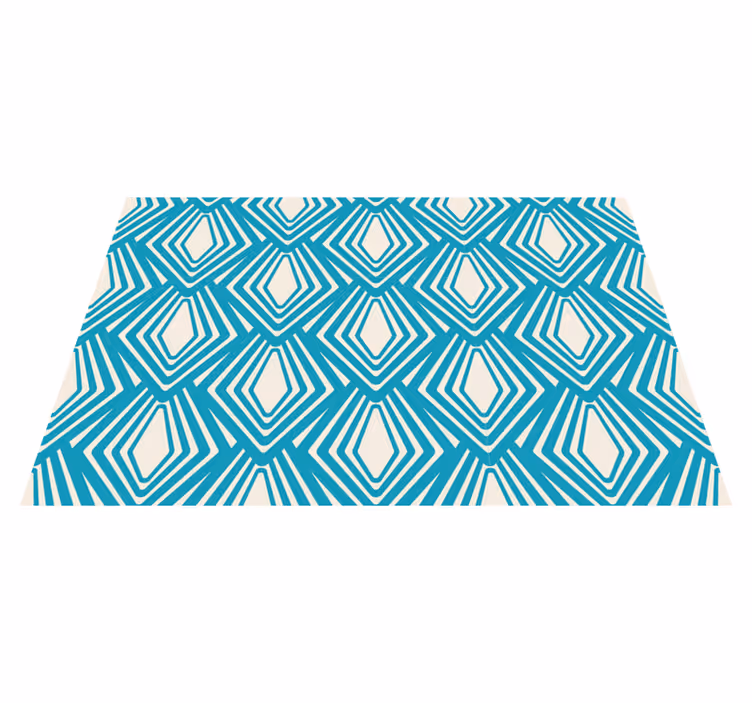 Geometric blue pattern modern placemat - TenStickers