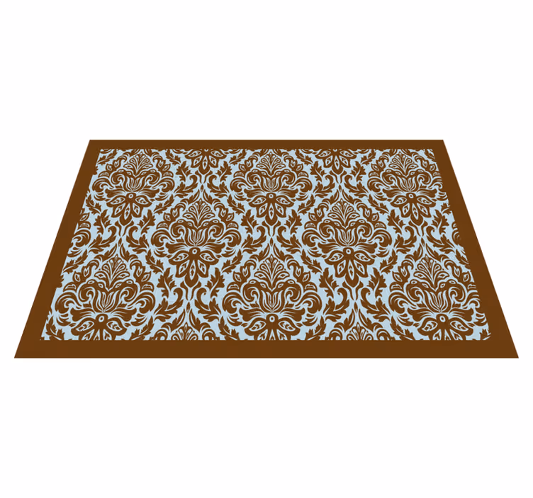 Placemat with intricate flower emblem design - TenStickers