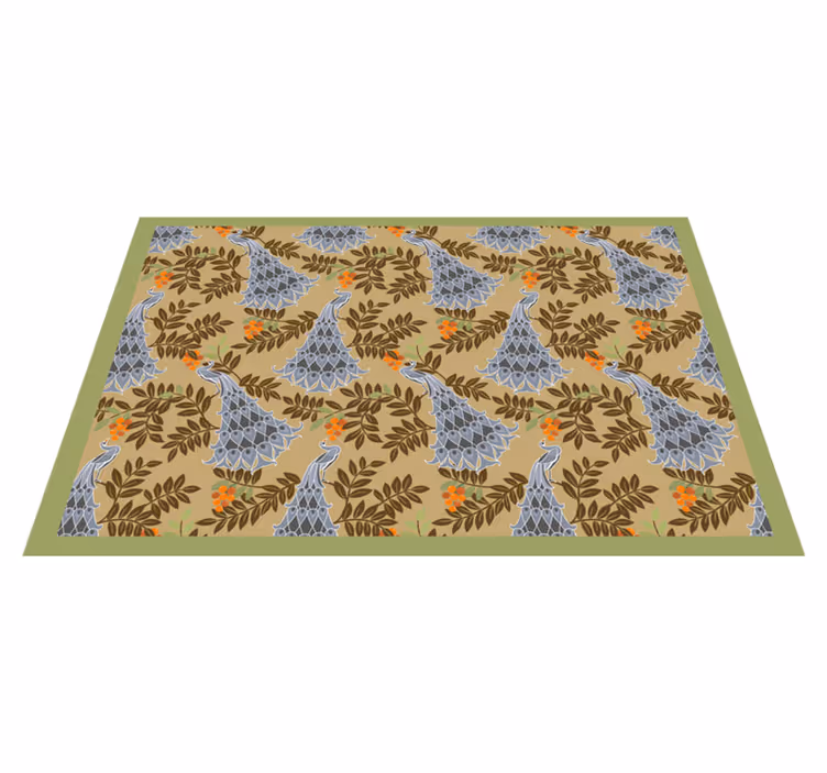 African style gray peacock original placemats - TenStickers