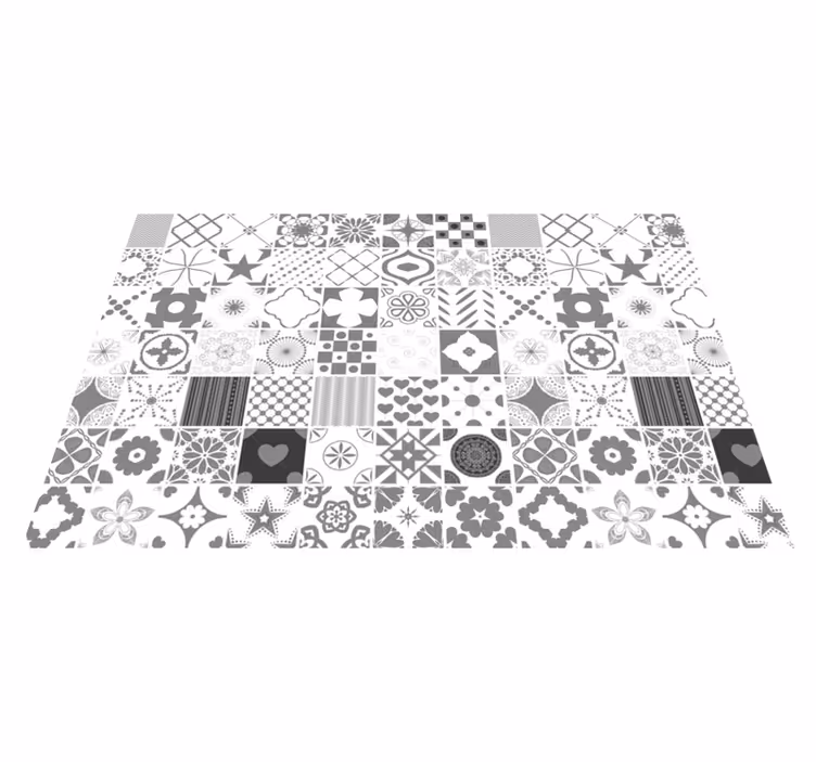Patterned monochrome texture placemat - TenStickers