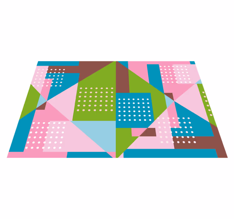 Modern placemat with lively geometric design - TenStickers
